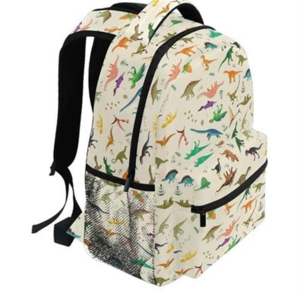 NEW Dinosaur Pattern Backpack School Bag NEW - Picture 7 of 7